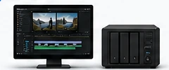 Video editing workstation and NAS at Studio A
